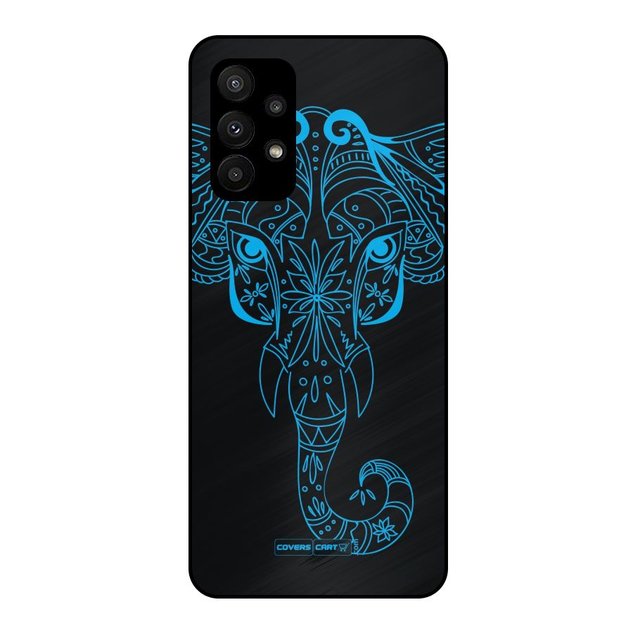 Blue Elephant Ethnic Metal Back Case for Galaxy A23