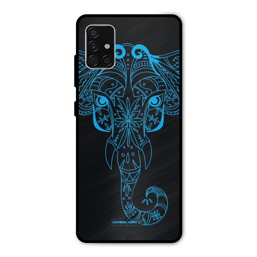 Blue Elephant Ethnic Metal Back Case for Galaxy A51