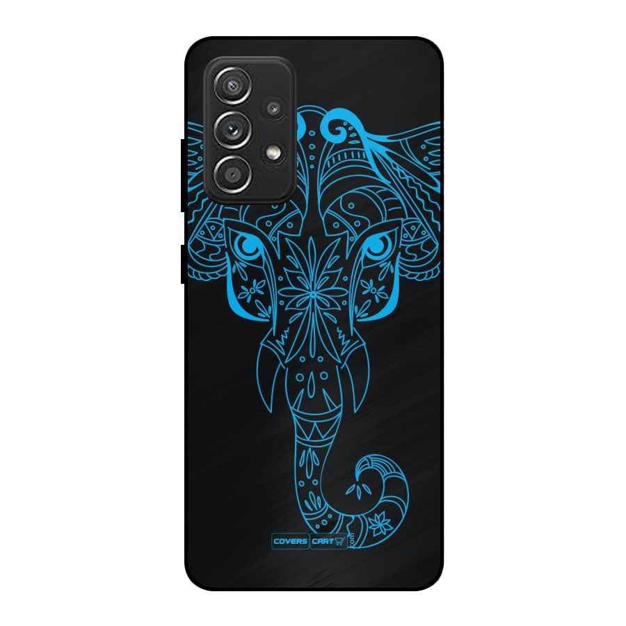 Blue Elephant Ethnic Metal Back Case for Galaxy A52s 5G