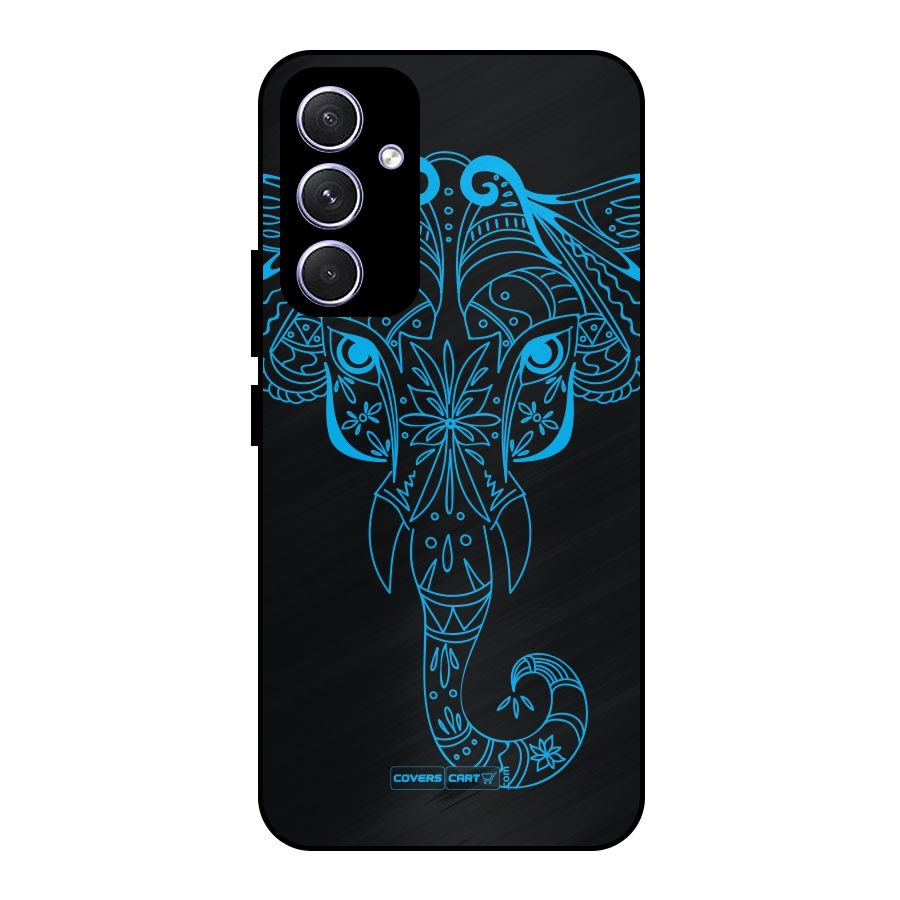 Blue Elephant Ethnic Metal Back Case for Galaxy A54