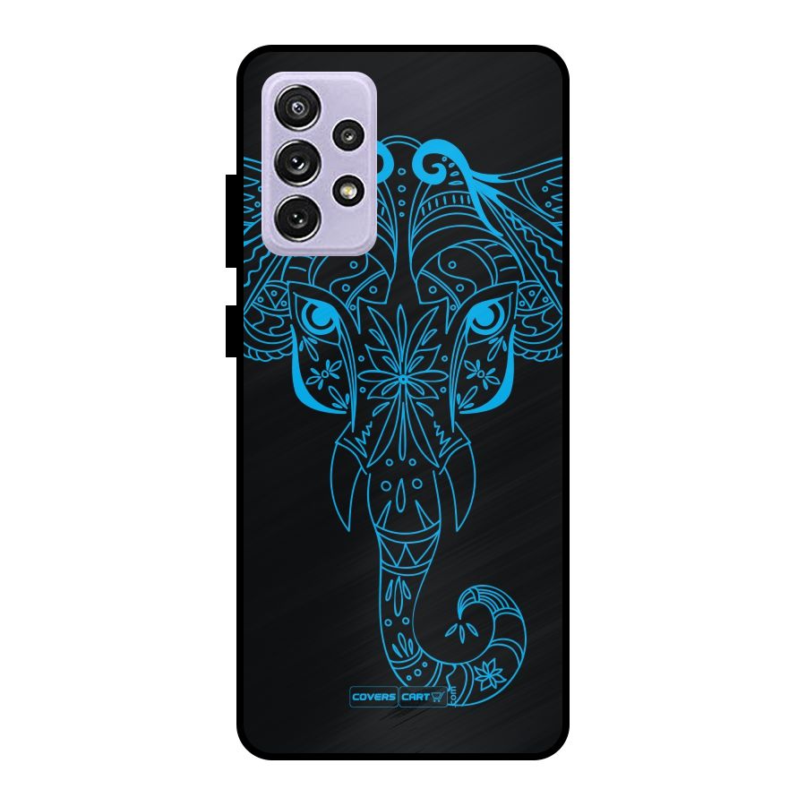 Blue Elephant Ethnic Metal Back Case for Galaxy A72