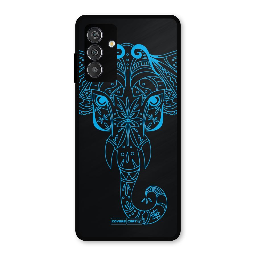 Blue Elephant Ethnic Metal Back Case for Galaxy F13