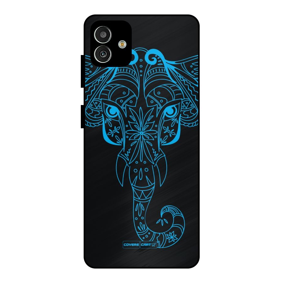 Blue Elephant Ethnic Metal Back Case for Galaxy M13 5G