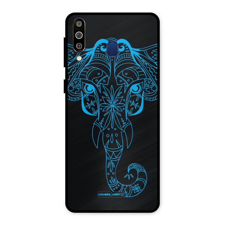 Blue Elephant Ethnic Metal Back Case for Galaxy M30
