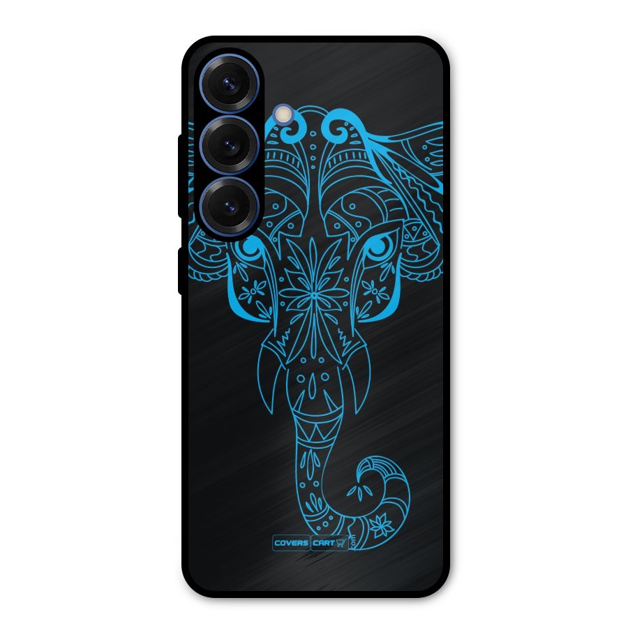 Blue Elephant Ethnic Metal Back Case for Galaxy S25