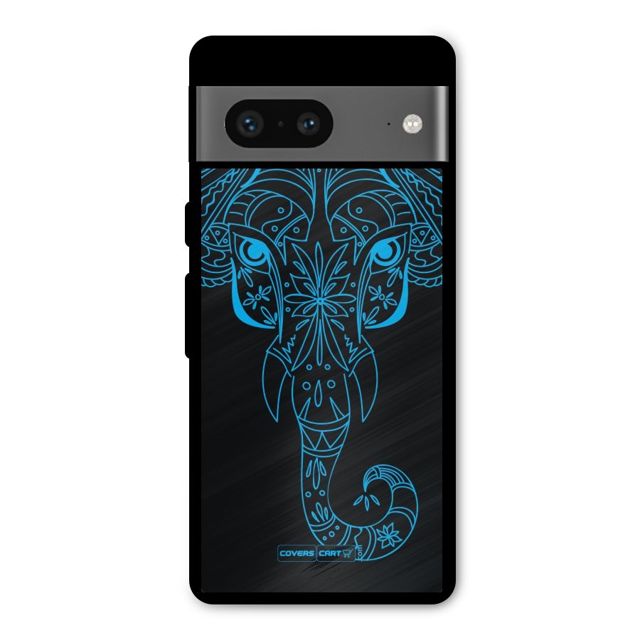 Blue Elephant Ethnic Metal Back Case for Google Pixel 7