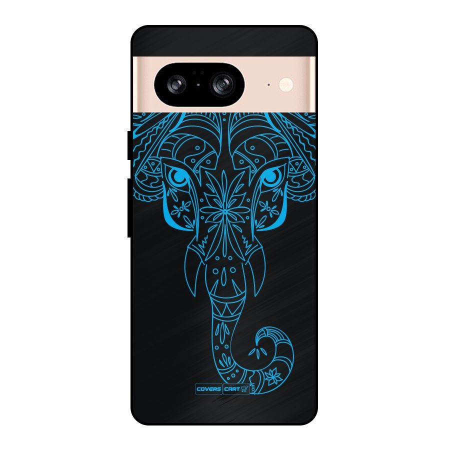 Blue Elephant Ethnic Metal Back Case for Google Pixel 8