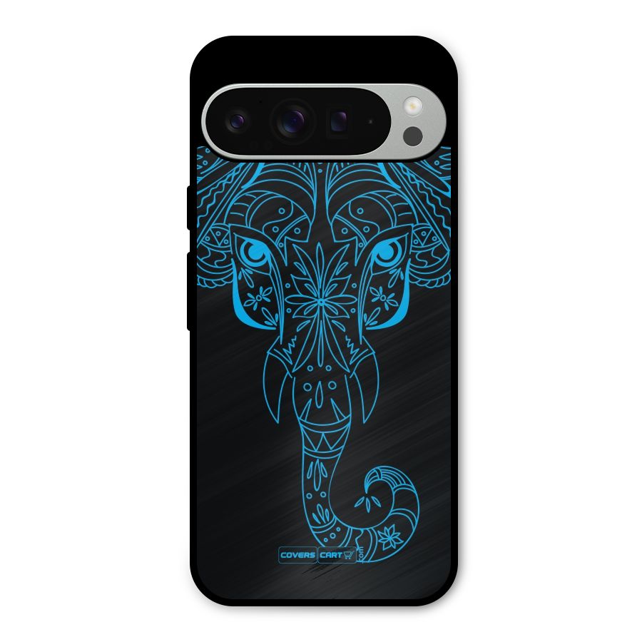 Blue Elephant Ethnic Metal Back Case for Google Pixel 9 Pro XL