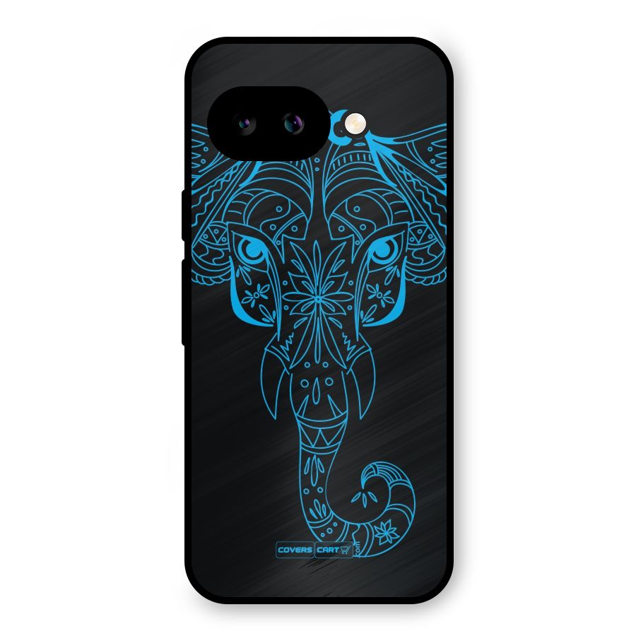 Blue Elephant Ethnic Metal Back Case for Google Pixel 9a