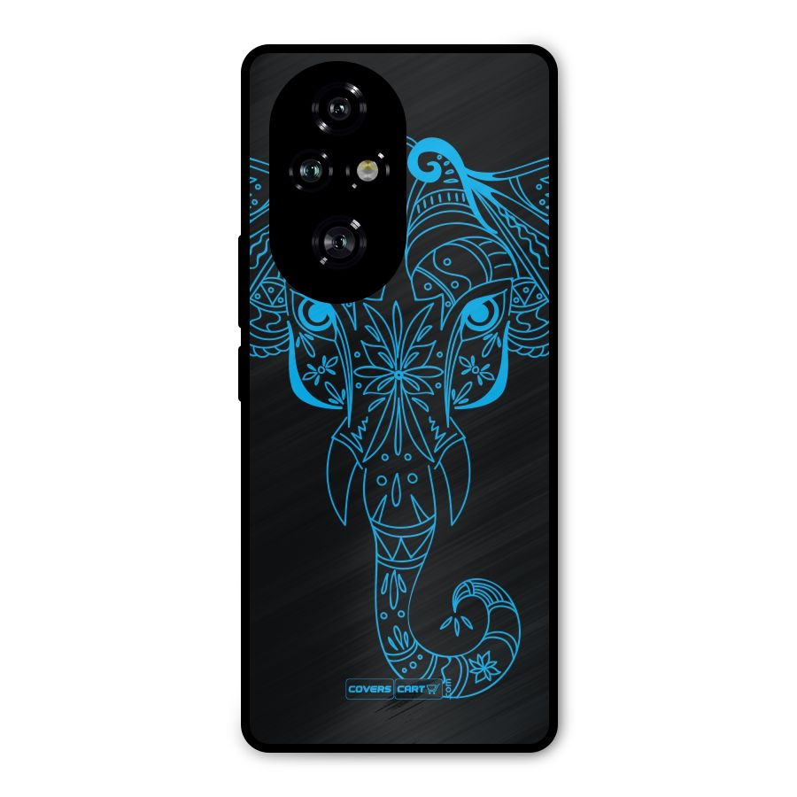 Blue Elephant Ethnic Metal Back Case for Honor 200 Pro