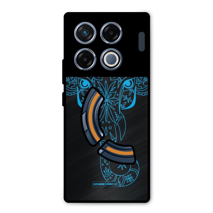 Blue Elephant Ethnic Metal Back Case for Infinix GT 20 Pro