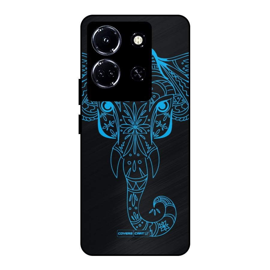 Blue Elephant Ethnic Metal Back Case for Infinix Note 30 5G
