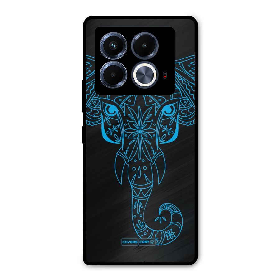 Blue Elephant Ethnic Metal Back Case for Infinix Note 40 5G
