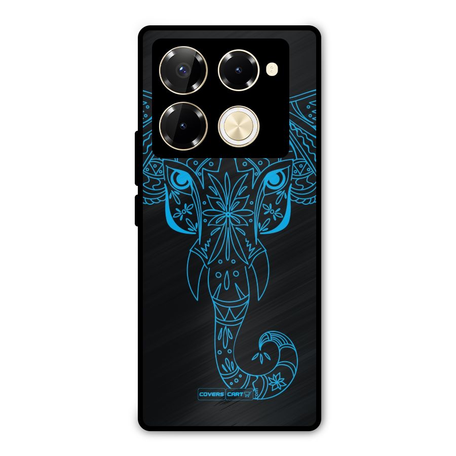 Blue Elephant Ethnic Metal Back Case for Infinix Note 40 Pro Plus