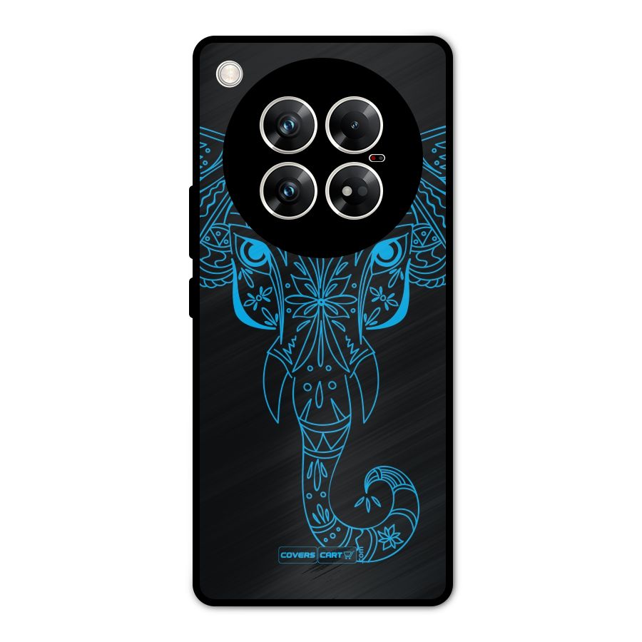 Blue Elephant Ethnic Metal Back Case for Infinix Zero 40 5G