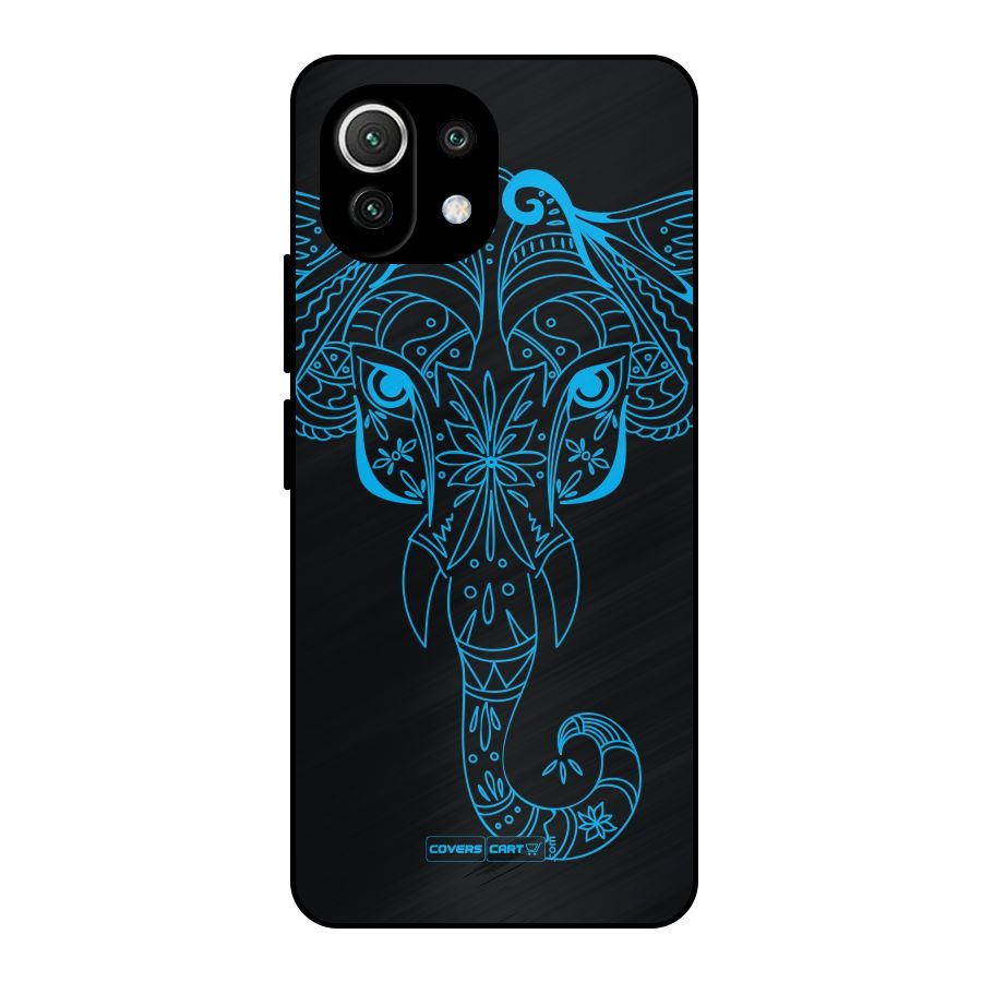 Blue Elephant Ethnic Metal Back Case for Mi 11 Lite NE 5G