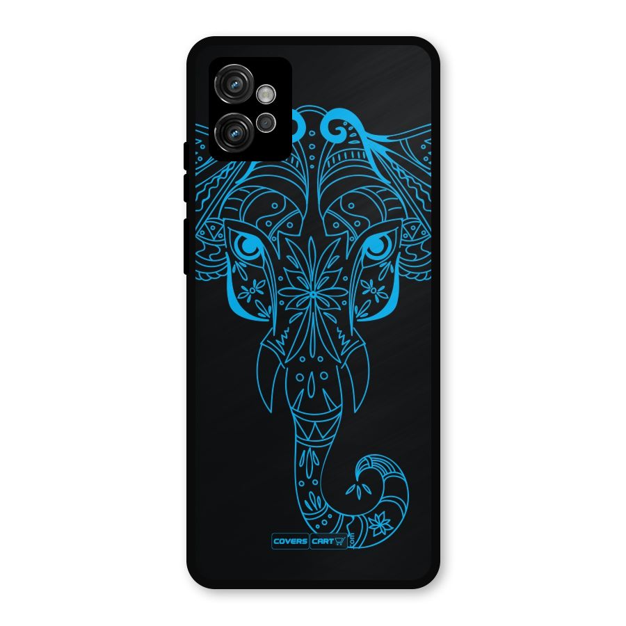 Blue Elephant Ethnic Metal Back Case for Moto G32