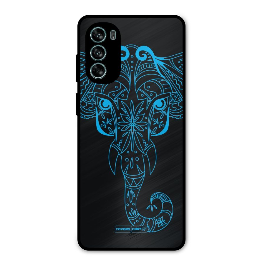 Blue Elephant Ethnic Metal Back Case for Moto G62