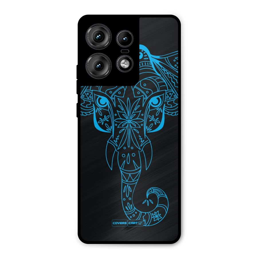 Blue Elephant Ethnic Metal Back Case for Motorola Edge 50 Pro