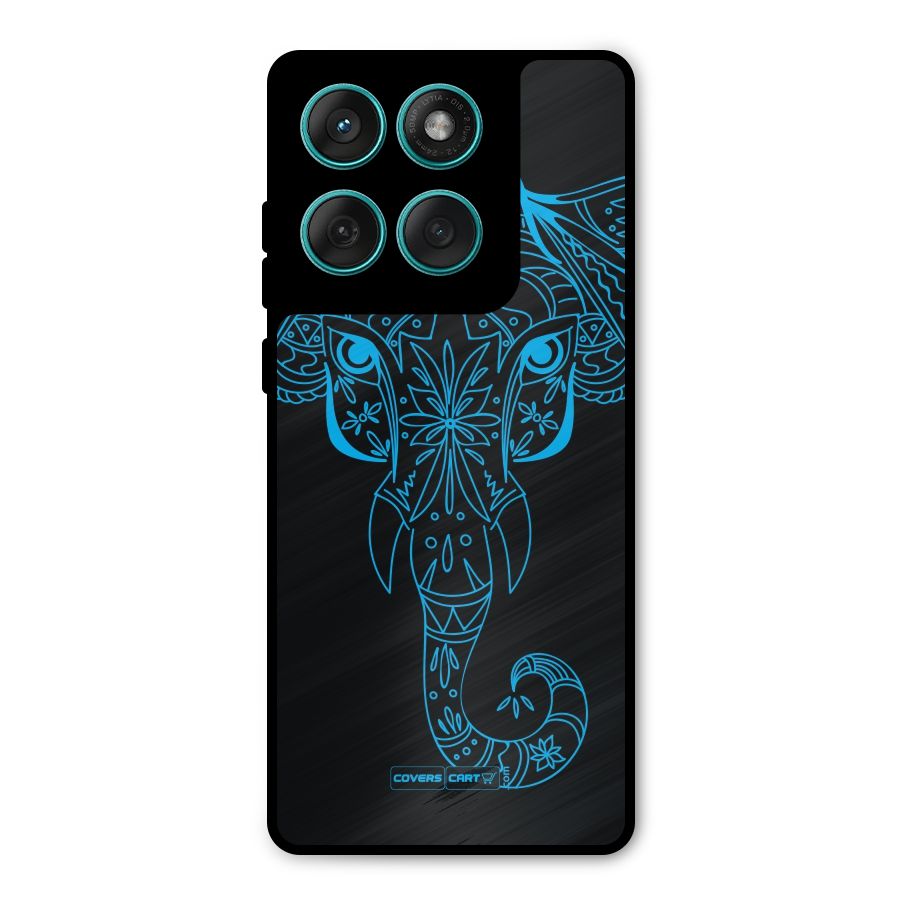 Blue Elephant Ethnic Metal Back Case for Motorola Edge 60