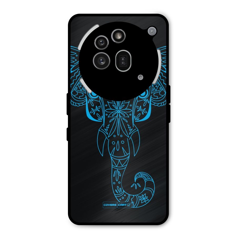 Blue Elephant Ethnic Metal Back Case for Nothing Phone 3a Pro