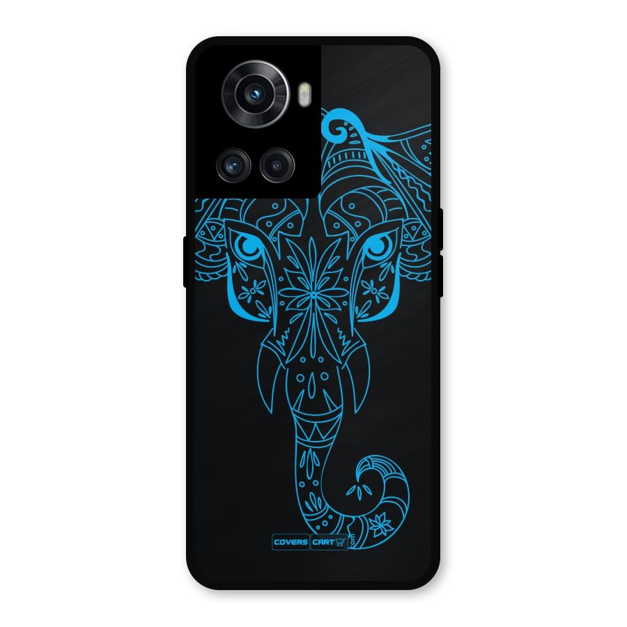 Blue Elephant Ethnic Metal Back Case for OnePlus 10R