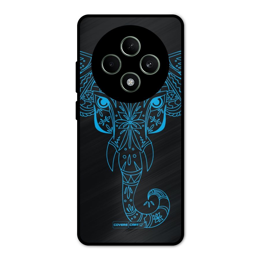 Blue Elephant Ethnic Metal Back Case for Oppo F27