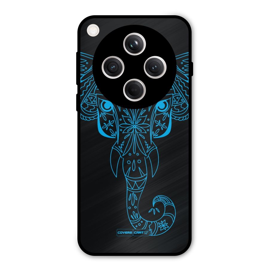 Blue Elephant Ethnic Metal Back Case for Oppo Find X8