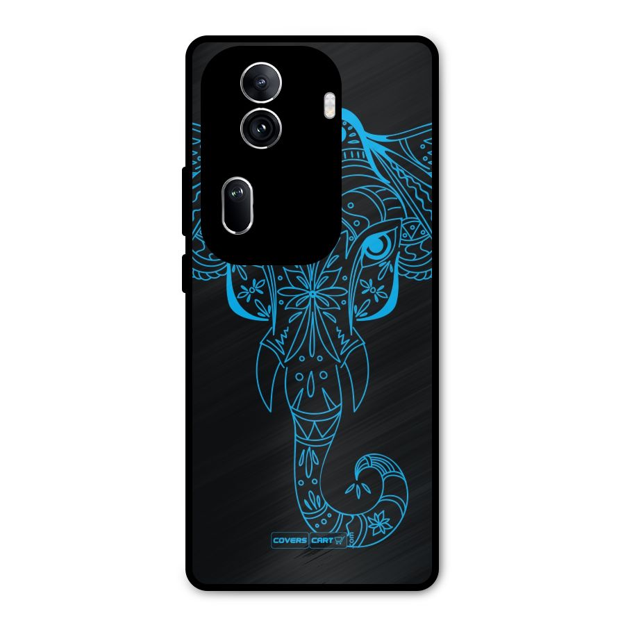 Blue Elephant Ethnic Metal Back Case for Oppo Reno11 Pro 5G