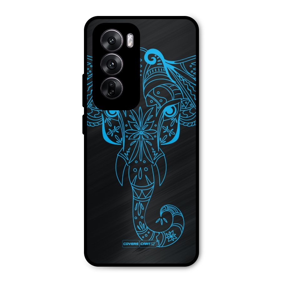Blue Elephant Ethnic Metal Back Case for Oppo Reno12