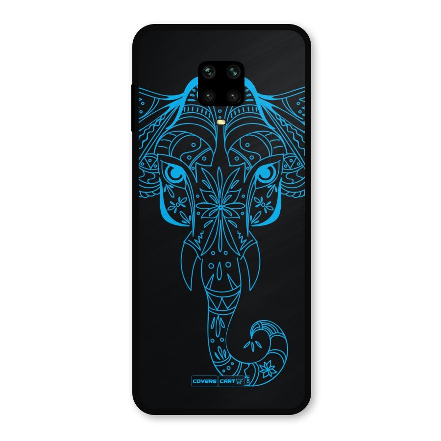 Blue Elephant Ethnic Metal Back Case for Poco M2