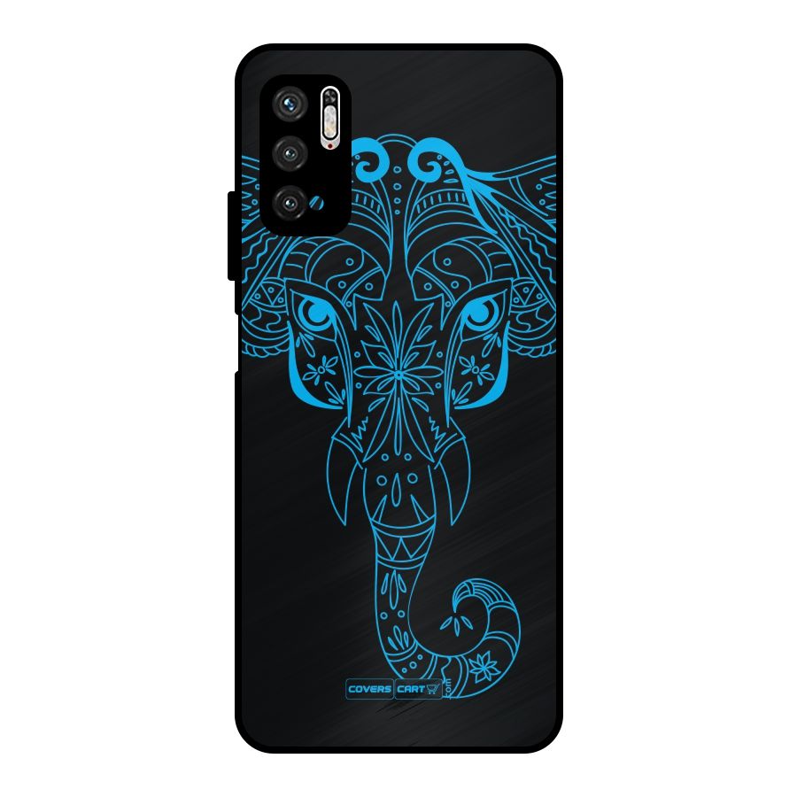 Blue Elephant Ethnic Metal Back Case for Poco M3 Pro 5G