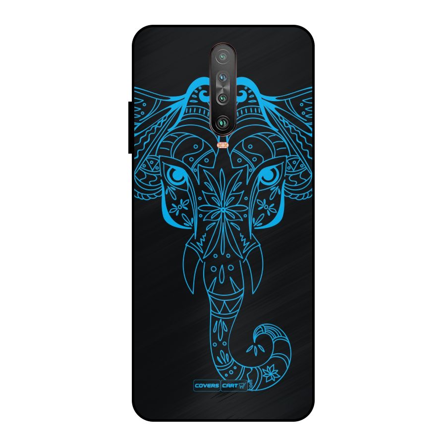 Blue Elephant Ethnic Metal Back Case for Poco X2