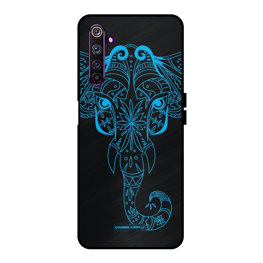 Blue Elephant Ethnic Metal Back Case for Realme 6 Pro