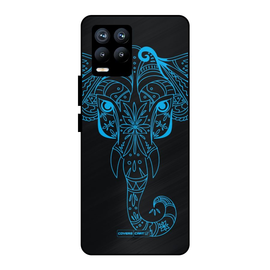Blue Elephant Ethnic Metal Back Case for Realme 8 Pro