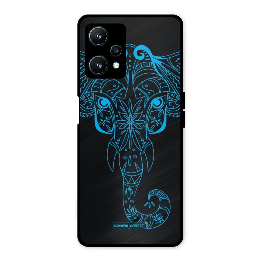 Blue Elephant Ethnic Metal Back Case for Realme 9 Pro 5G