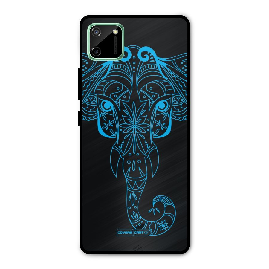 Blue Elephant Ethnic Metal Back Case for Realme C11