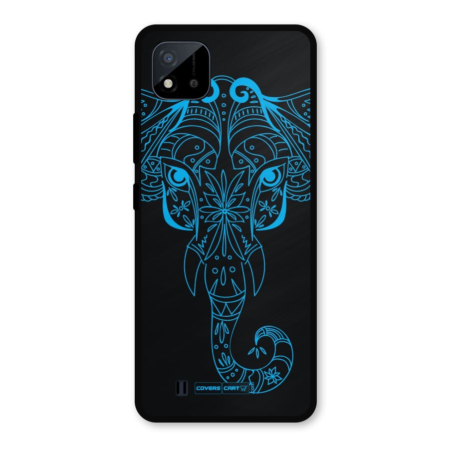 Blue Elephant Ethnic Metal Back Case for Realme C11 2021