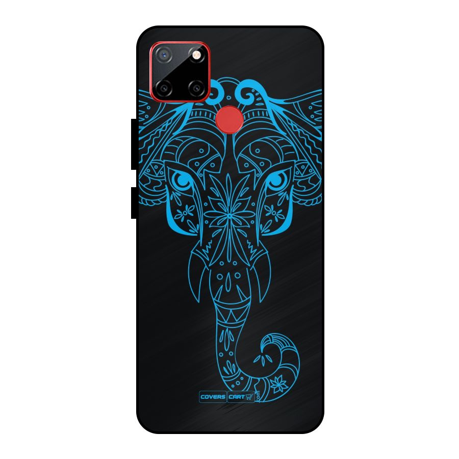 Blue Elephant Ethnic Metal Back Case for Realme C12