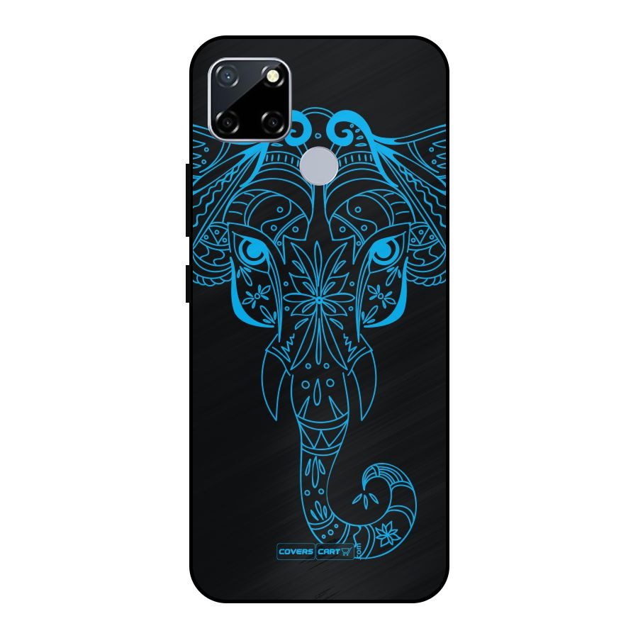 Blue Elephant Ethnic Metal Back Case for Realme Narzo 30A