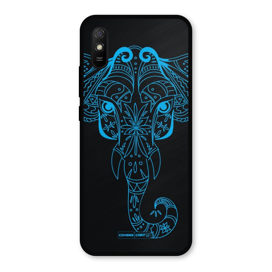 Blue Elephant Ethnic Metal Back Case for Redmi 9a