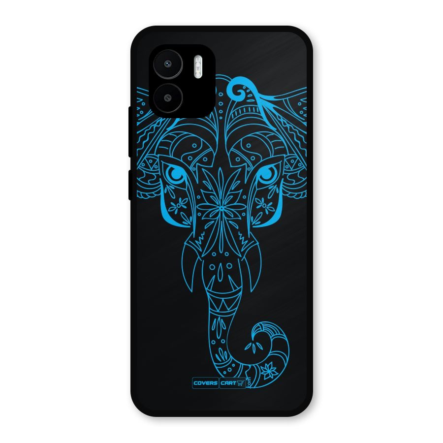 Blue Elephant Ethnic Metal Back Case for Redmi A1