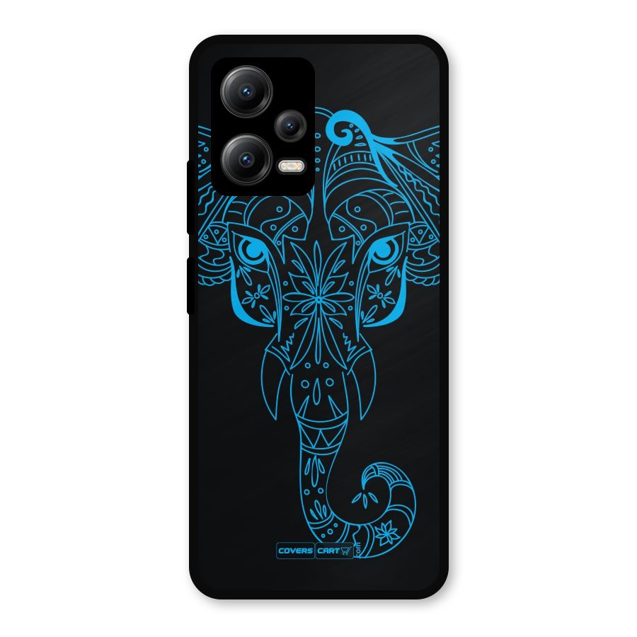 Blue Elephant Ethnic Metal Back Case for Redmi Note 12 5G