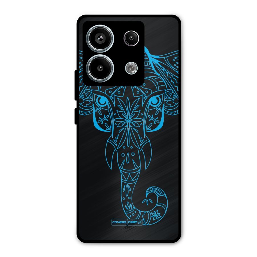 Blue Elephant Ethnic Metal Back Case for Redmi Note 13 Pro 5G