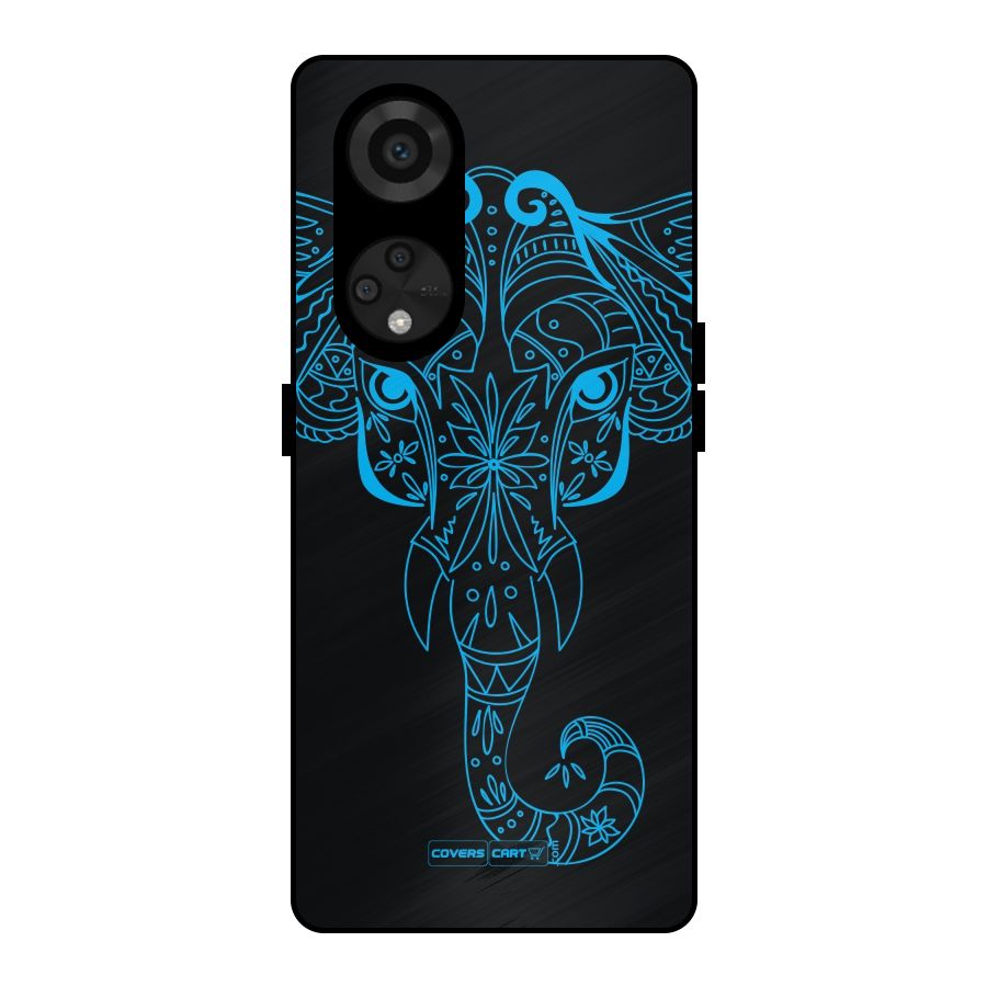 Blue Elephant Ethnic Metal Back Case for Reno8 T 5G