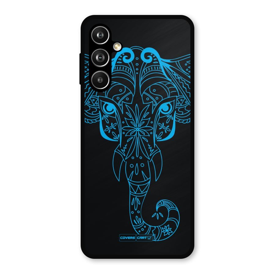 Blue Elephant Ethnic Metal Back Case for Samsung Galaxy M54