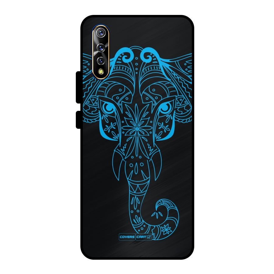 Blue Elephant Ethnic Metal Back Case for Vivo S1