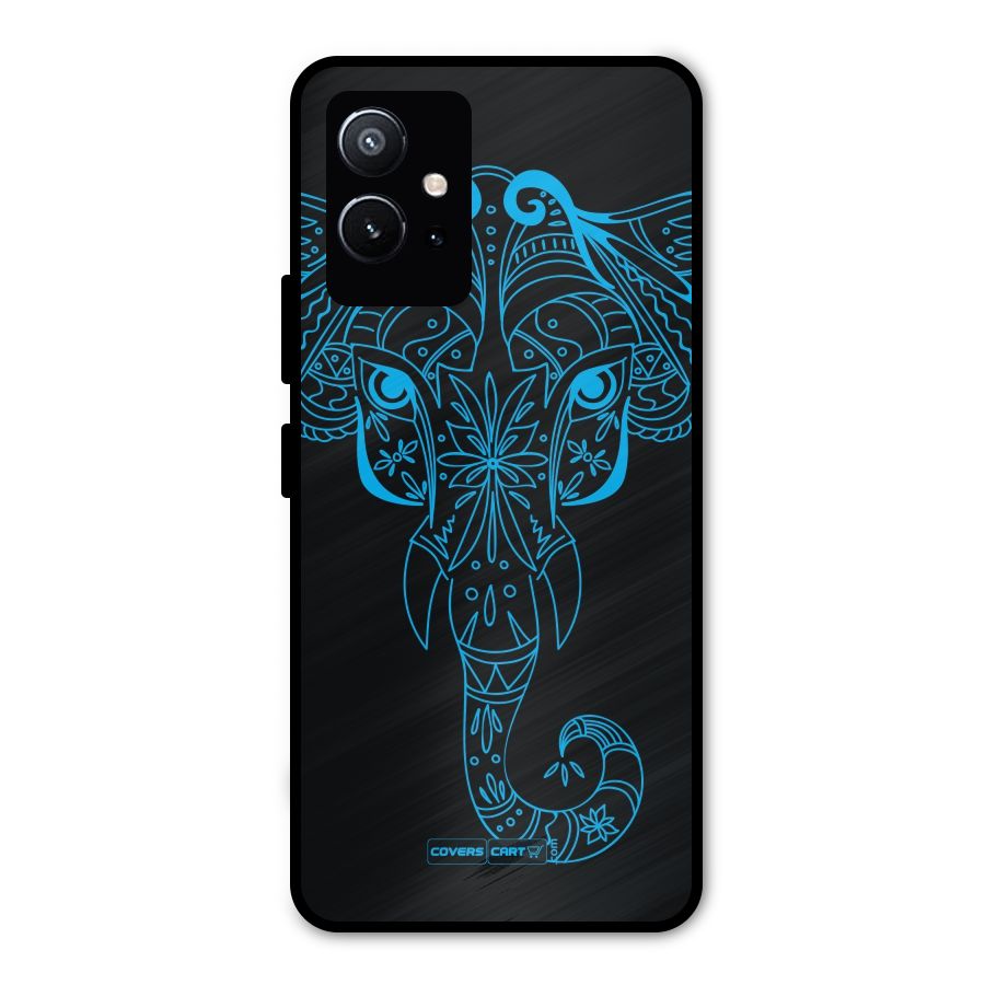 Blue Elephant Ethnic Metal Back Case for Vivo T1 5G