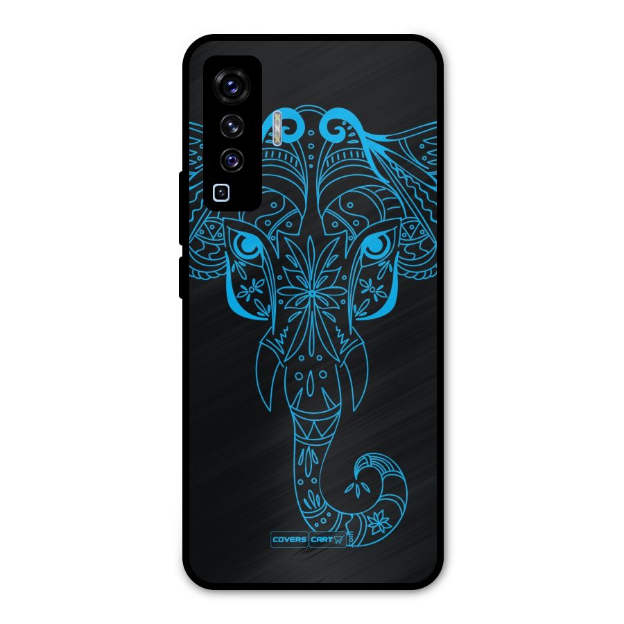 Blue Elephant Ethnic Metal Back Case for Vivo X50