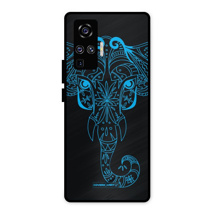 Blue Elephant Ethnic Metal Back Case for Vivo X50 Pro